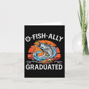 Retro O-fish-ally Graduated Senior Afstuderen Vis Kaart