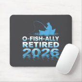 Retro O-fish-ally Retired 2026 Fisherman Fishing R Muismat (Met muis)