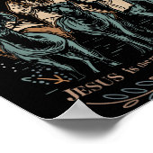 Retro O Holy Night Our King Is Here Christian Reli Poster (Hoek)