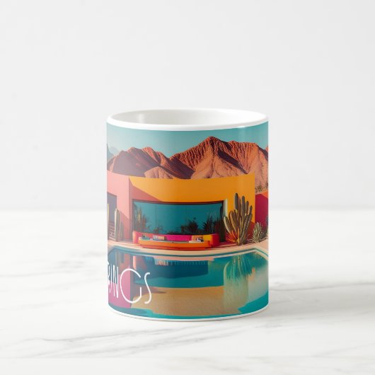 Retro Oasis – Palm Springs Coffee Mug Koffiemok (Center)