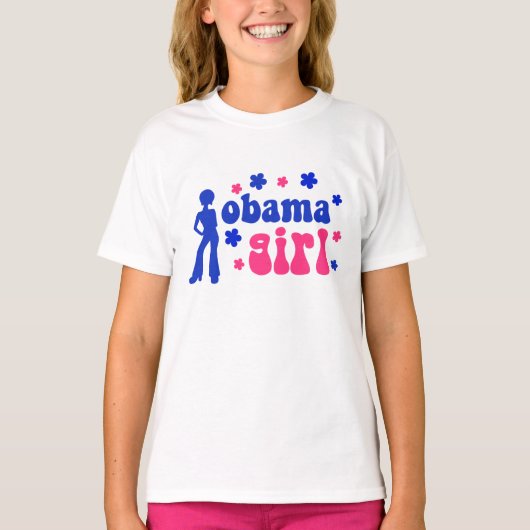 Retro Obama Girl T-shirt (Voorkant)