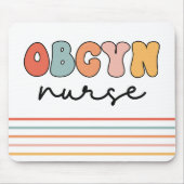 Retro OBGYN Verpleegster Muismat (Voorkant)