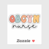 Retro OBGYN Verpleegster Sticker (Vel)