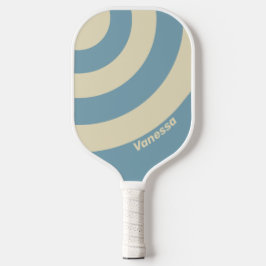 Retro Oceaan Drie Cirkel Streep met Naam Pickleball Paddle