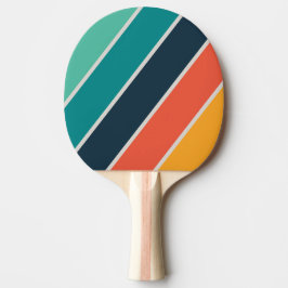 Retro Oceaan Regenboog Vette Gestreepte Tafeltennisbatje