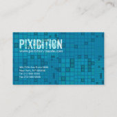 Retro Ocean Blue Mosaic Eye Vangstend Visitekaartj Visitekaartje (Achterkant)