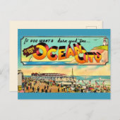 Retro Ocean City NJ Groeten Ansichtkaart Briefkaart (Voorkant / Achterkant)