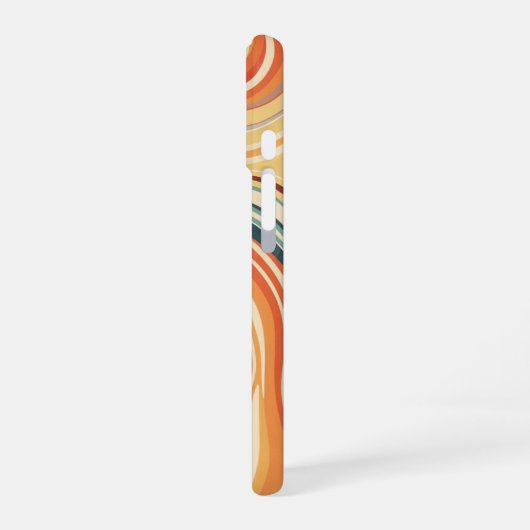 Retro Ocean Currents iPhone 16 Hoesje (Linkerkant)