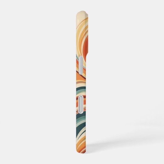 Retro Ocean Currents iPhone 16 Hoesje (Rechterkant)