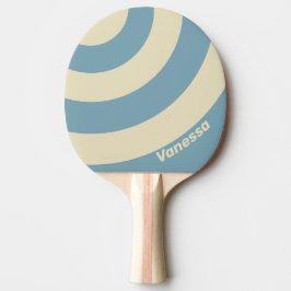 Retro Ocean Drie Cirkel Streep met Naam Tafeltennisbatje