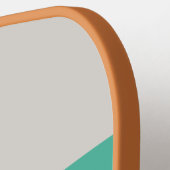 Retro Ocean Rainbow Across Striping met naam Pickleball Paddle (Links Detail)