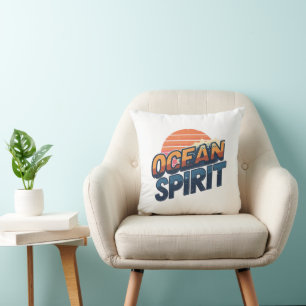 Retro "Ocean Spirit" strandvibes Kussen