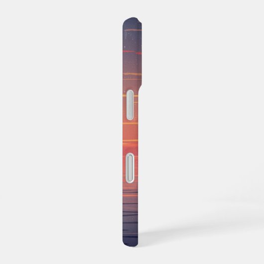 Retro Ocean Sunset iPhone 16 Hoesje (Rechterkant)