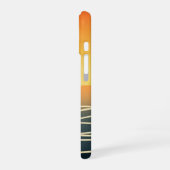 Retro Ocean Sunset Waves iPhone 16 Hoesje (Linkerkant)