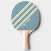 Retro Ocean Three Stripes met naam Tafeltennisbatje (Voorkant)