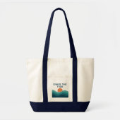 Retro Ocean Waves Canvas tas - Stijlvol voor elke  (Voorkant)
