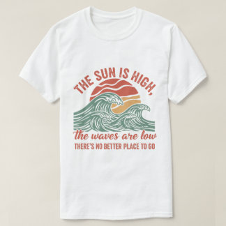 Retro Ocean Waves Sunset Grafisch T-shirt