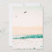 Retro Ocean Zomer Eenvoudige Minimalistische Stran Kaart (Achterkant)