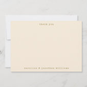 Retro Ochre Cream Typewriter Custom Wedding Bedankkaart (Voorkant)