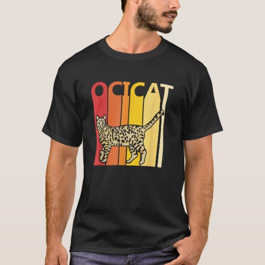 Retro Ocicat Kat Ras Eigenaar Gift T-shirt (Voorkant)