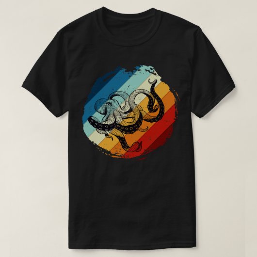 Retro Octopus T-shirt (Design voorkant)