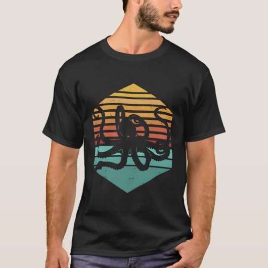 Retro Octopus T-shirt (Voorkant)