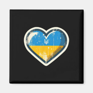 Retro Oekraïense Bynner Fan Oekraïne Vlag Vintage  Magneet