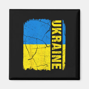 Retro Oekraïense Vlag Oekraïne Trots Wortels Erfgo Magneet
