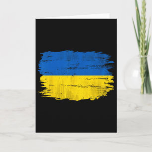 Retro Oekraïense Vlag Voor Oekraïens Cadeau Kaart