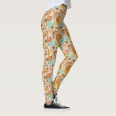 Retro Oerwoud Dieren Schattige Patroon Leggings (Rechts)