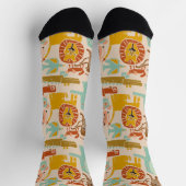 Retro Oerwoud Dieren Schattige Patroon Sokken (Top)