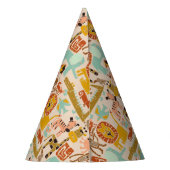 Retro Oerwouden Wild Een Eerste Verjaardag Feesthoedjes (Achterkant)