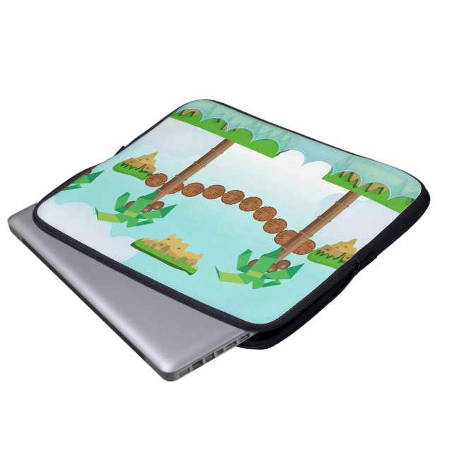 Retro of klassiek platformspel laptop sleeve (Voorkant onderkant)