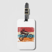 Retro Off Road Motorcycle Motocross Enduro Bagagelabel (Voorkant (verticaal))