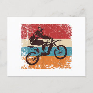 Retro Off Road Motorcycle Motocross Enduro Briefkaart
