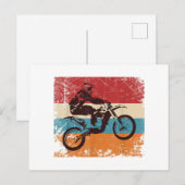 Retro Off Road Motorcycle Motocross Enduro Briefkaart (Voorkant / Achterkant)