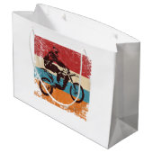 Retro Off Road Motorcycle Motocross Enduro Groot Cadeauzakje (Achterkant Gekanteld)