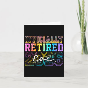 Retro officieel gepensioneerd 2026 Funny Retiremen Kaart