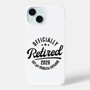 Retro Officieel met Pensioen 2026 Grappig Pensioen iPhone 15 Case