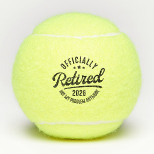 Retro Officieel met Pensioen 2026 Grappig Pensioen Tennisballen