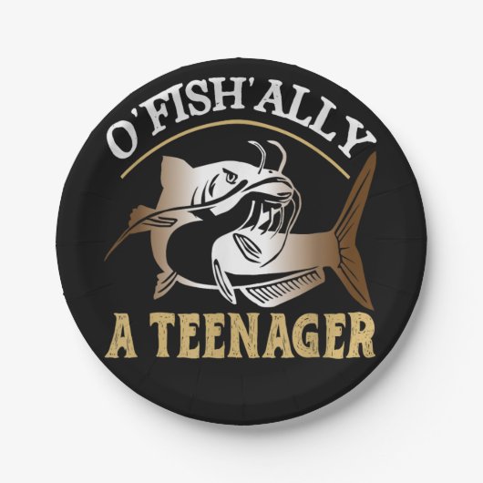 Retro O'Fishally een tiener papier Bord (Voorkant)
