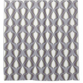 Retro Ogee  Grey Douchegordijn (Voorkant)