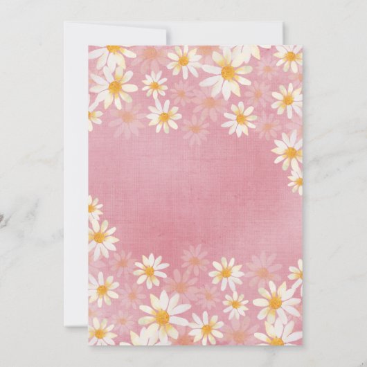 Retro Oh Baby Daisy Baby shower Uitnodiging (Achterkant)