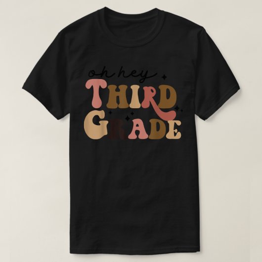 Retro Oh, derde graad terug naar schoolleraar St. T-shirt (Design voorkant)