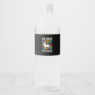 Retro Oh Hert Ik Ben Anders Pride LGBT Homoseksuee Waterfles Etiket