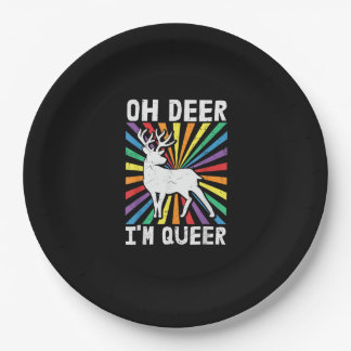 Retro Oh Hert Ik Ben Queer Pride LGBT Homo Lesbien Papieren Bordje