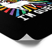 Retro Oh Hert Ik Ben Queer Pride LGBT Homo Lesbisc Poster (Hoek)