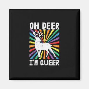 Retro Oh Hert Ik Ben Queer Pride LGBT Homoseksueel Magneet