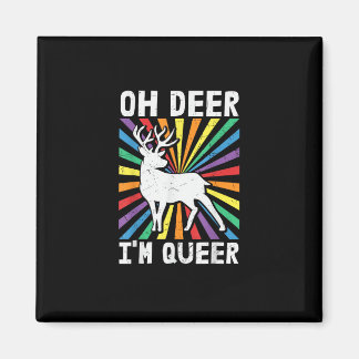 Retro Oh Hert Ik Ben Queer Pride LGBT Homoseksueel Magneet