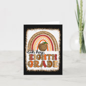 Retro Oh Hey Achtste Klas Boho Regenboog Eerste Da Kaart (Voorkant)